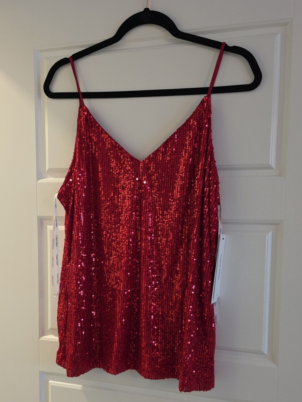 Calvin Klein Red Sequin Camisole